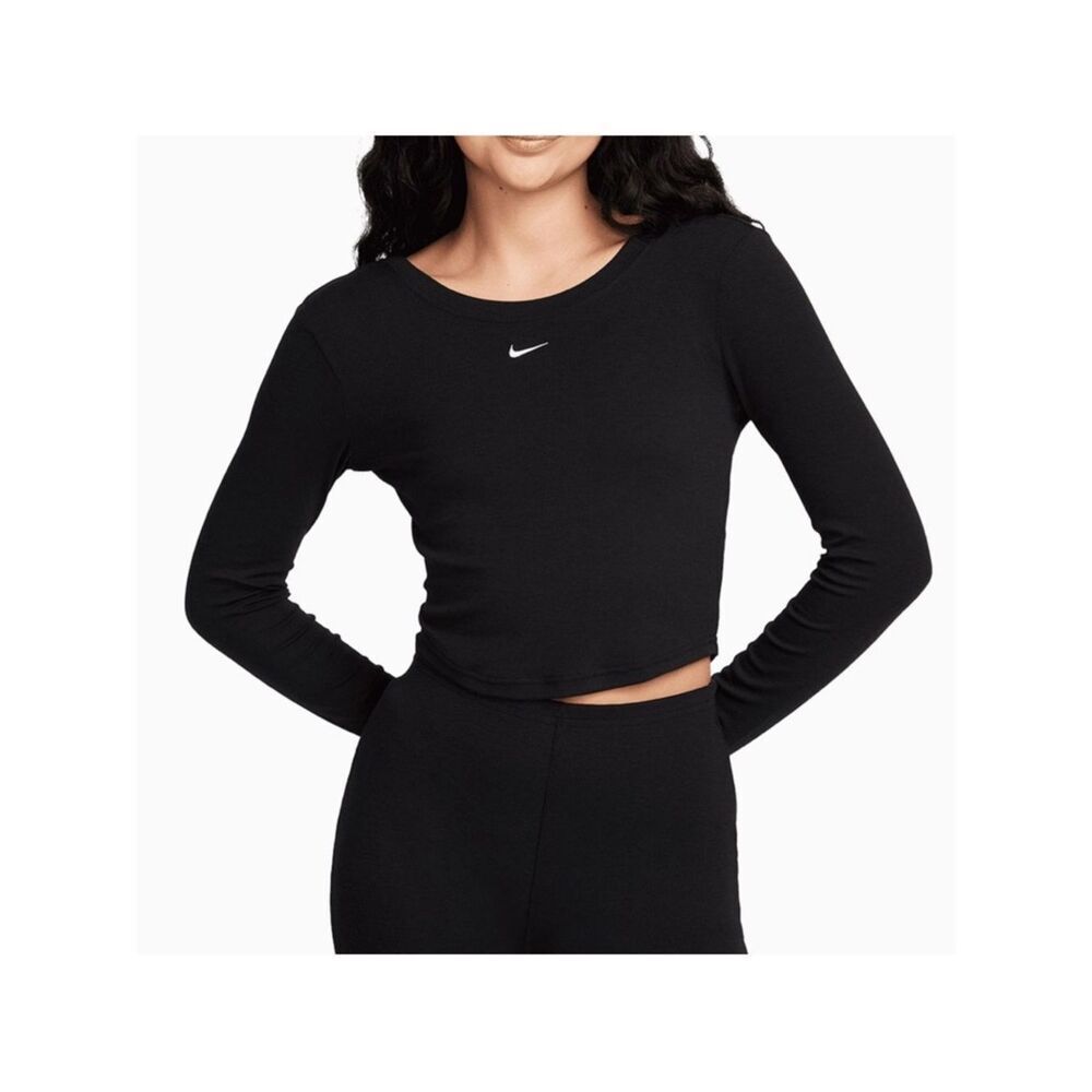 Nike Sportswear Chill Knit Black Long Sleeve Top Women’s Size XXL